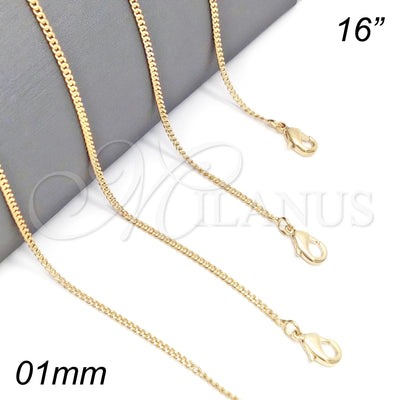 Dorado Oro Laminado Collar, vista principal del producto por Mayoreo, vista principal del producto