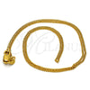 Oro Laminado Basic Necklace, Gold Filled Style Curb Design, Polished, Golden Finish, 5.223.033.18 (0.40 Gauge, 01 MM Thickness, 18 Inches Length)