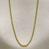 Oro Laminado Basic Necklace, Gold Filled Style Curb Design, Polished, Golden Finish, 5.223.033.18 (0.40 Gauge, 01 MM Thickness, 18 Inches Length)