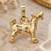 Oro Laminado Fancy Pendant, Gold Filled Style Dog Design, Polished, Golden Finish, 5.183.034