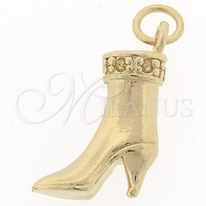Oro Laminado Fancy Pendant, Gold Filled Style Shoes Design, Polished, Golden Finish, 5.183.042