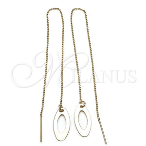 Oro Laminado Threader Earring, Gold Filled Style Polished, Golden Finish, 02.64.0624