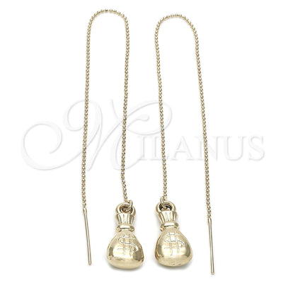 Oro Laminado Threader Earring, Gold Filled Style Polished, Golden Finish, 02.64.0608 for wholesale, main product view