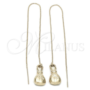 Oro Laminado Threader Earring, Gold Filled Style Polished, Golden Finish, 02.64.0608