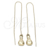 Oro Laminado Threader Earring, Gold Filled Style Polished, Golden Finish, 02.64.0608