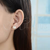 Oro Laminado Stud Earring, Gold Filled Style Ball Design, with Ivory Pearl, Polished, Golden Finish, 02.63.2124