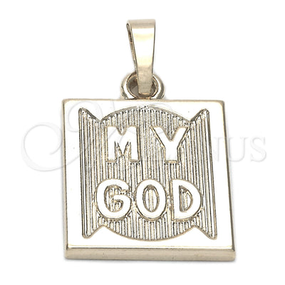 Oro Laminado Religious Pendant, Gold Filled Style Diamond Cutting Finish, Golden Finish, 05.163.0044 for wholesale, main product view