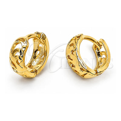 Oro Laminado Huggie Hoop, Gold Filled Style Polished, Golden Finish, 02.164.0007