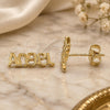 Oro Laminado Stud Earring, Gold Filled Style Angel Design, Polished, Golden Finish, 02.94.0051 *PROMO*