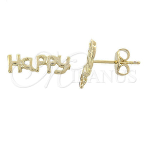 Oro Laminado Stud Earring, Gold Filled Style Polished, Golden Finish, 02.94.0052 *PROMO*