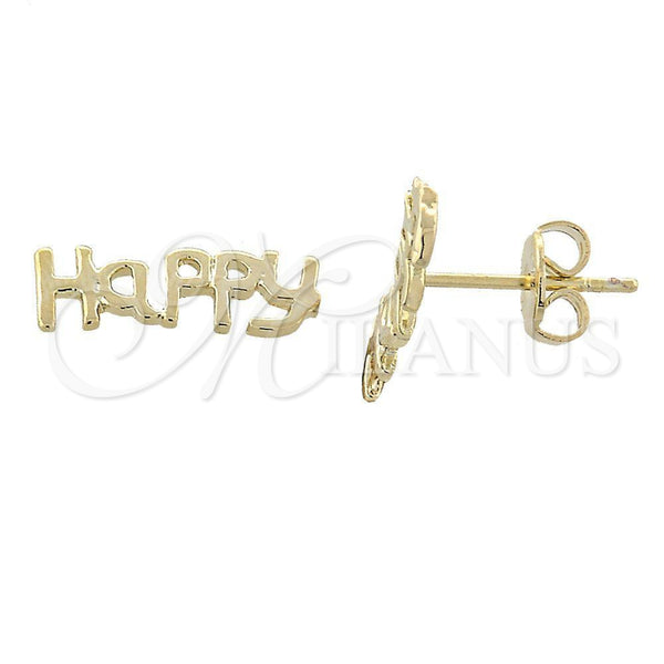 Oro Laminado Stud Earring, Gold Filled Style Polished, Golden Finish, 02.94.0052 *PROMO*