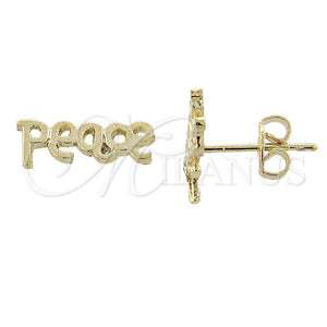 Oro Laminado Stud Earring, Gold Filled Style Polished, Golden Finish, 02.94.0053 *PROMO*