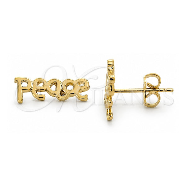 Oro Laminado Stud Earring, Gold Filled Style Polished, Golden Finish, 02.94.0053 *PROMO*