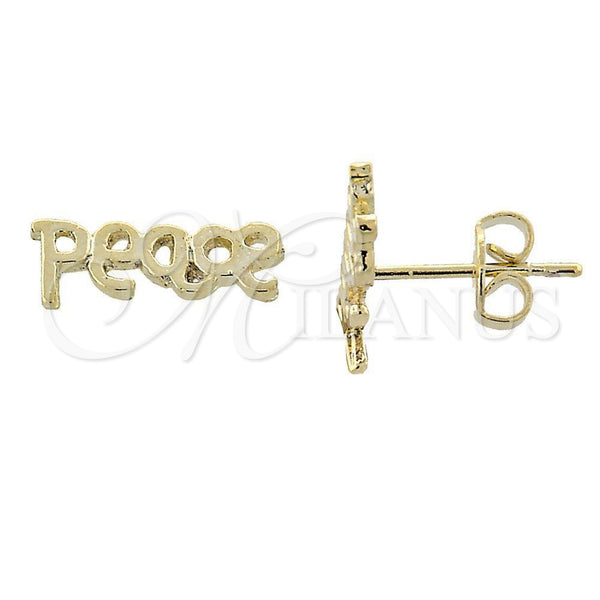 Oro Laminado Stud Earring, Gold Filled Style Polished, Golden Finish, 02.94.0053 *PROMO*