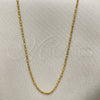 Oro Laminado Basic Necklace, Gold Filled Style Ball Design, Polished, Golden Finish, 04.09.0003.16 (01 MM Thickness, 16 Inches Length)