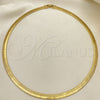 Oro Laminado Basic Necklace, Gold Filled Style Herringbone Design, Polished, Golden Finish, 04.63.1166.18 (06 MM Thickness, 18 Inches Length)