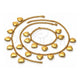 Oro Laminado Necklace, Bracelet and Anklet, Gold Filled Style Heart Design, Polished, Golden Finish, 06.63.0152