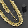 Oro Laminado Necklace and Bracelet, Gold Filled Style Star Design, Polished, Golden Finish, 06.63.0154