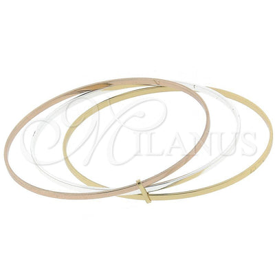 Oro Laminado Trio Bangle, Gold Filled Style Polished, Tricolor, 07.63.0162.05 (06 MM Thickness, Size 5 (2.50 for wholesale, main product view