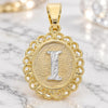Oro Laminado Fancy Pendant, Gold Filled Style Polished, Two Tone, 05.16.0165
