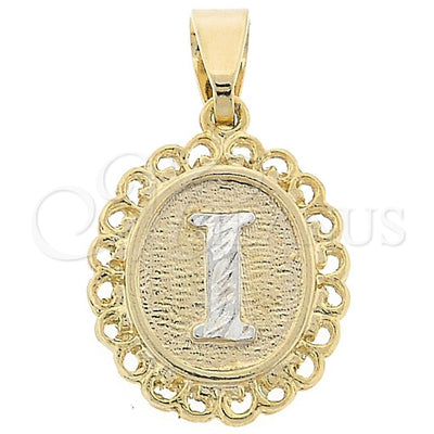 Oro Laminado Fancy Pendant, Gold Filled Style Polished, Two Tone, 05.16.0165 for wholesale, main product view