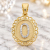Oro Laminado Fancy Pendant, Gold Filled Style Polished, Two Tone, 05.16.0170