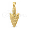 Oro Laminado Fancy Pendant, Gold Filled Style Polished, Two Tone, 05.16.0171
