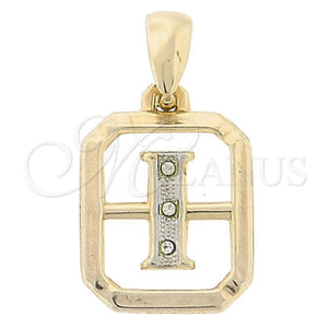 Oro Laminado Fancy Pendant, Gold Filled Style Polished, Two Tone, 05.16.0177