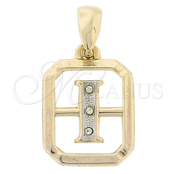 Oro Laminado Fancy Pendant, Gold Filled Style Polished, Two Tone, 05.16.0177