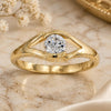 Oro Laminado Multi Stone Ring, Gold Filled Style with White Cubic Zirconia, Polished, Golden Finish, 5.165.031.09 (Size 9)