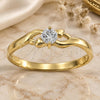 Oro Laminado Multi Stone Ring, Gold Filled Style with White Cubic Zirconia, Polished, Golden Finish, 5.165.032.09 (Size 9)