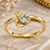 Oro Laminado Multi Stone Ring, Gold Filled Style Heart Design, with White Cubic Zirconia, Polished, Golden Finish, 5.166.029.09 (Size 9)
