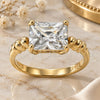 Oro Laminado Elegant Ring, Gold Filled Style with White Cubic Zirconia, Polished, Golden Finish, 5.167.022.08 (Size 8)