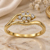 Oro Laminado Multi Stone Ring, Gold Filled Style with White Cubic Zirconia, Polished, Golden Finish, 5.165.027.07 (Size 7)