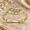 Oro Laminado Multi Stone Ring, Gold Filled Style with White Cubic Zirconia, Polished, Golden Finish, 5.165.027.09 (Size 9)