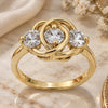 Oro Laminado Multi Stone Ring, Gold Filled Style with White Cubic Zirconia, Polished, Golden Finish, 5.165.007.08 (Size 8)