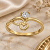 Oro Laminado Multi Stone Ring, Gold Filled Style Apple Design, with White Cubic Zirconia, Polished, Golden Finish, 5.166.033.07 (Size 7)