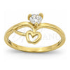 Oro Laminado Multi Stone Ring, Gold Filled Style Apple Design, with White Cubic Zirconia, Polished, Golden Finish, 5.166.033.07 (Size 7)