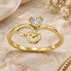 Oro Laminado Multi Stone Ring, Gold Filled Style Apple Design, with White Cubic Zirconia, Polished, Golden Finish, 5.166.033.08 (Size 8)