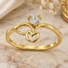 Oro Laminado Multi Stone Ring, Gold Filled Style Apple Design, with White Cubic Zirconia, Polished, Golden Finish, 5.166.033.09 (Size 9)