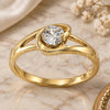 Oro Laminado Multi Stone Ring, Gold Filled Style with White Cubic Zirconia, Polished, Golden Finish, 5.165.035.08 (Size 8)