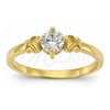 Oro Laminado Multi Stone Ring, Gold Filled Style Solitaire Design, with White Cubic Zirconia, Diamond Cutting Finish, Golden Finish, 5.166.031.08 (Size 8)