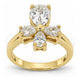 Oro Laminado Multi Stone Ring, Gold Filled Style Cross Design, with White Cubic Zirconia, Polished, Golden Finish, 5.167.013.09 (Size 9)