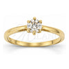 Oro Laminado Multi Stone Ring, Gold Filled Style Solitaire Design, with White Cubic Zirconia, Polished, Golden Finish, 5.166.026.08 (Size 8)