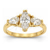 Oro Laminado Multi Stone Ring, Gold Filled Style with White Cubic Zirconia, Polished, Golden Finish, 5.167.023.09 (Size 9)