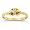 Oro Laminado Multi Stone Ring, Gold Filled Style Solitaire Design, with White Cubic Zirconia, Polished, Golden Finish, 5.166.027.08 (Size 8)