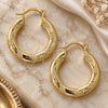 Oro Laminado Small Hoop, Gold Filled Style Diamond Cutting Finish, Golden Finish, 5.147.012.1