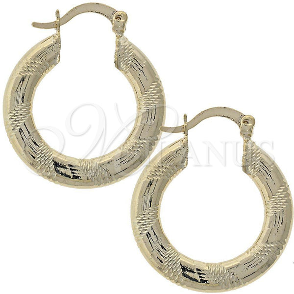 Oro Laminado Small Hoop, Gold Filled Style Diamond Cutting Finish, Golden Finish, 5.147.012.1 for wholesale, main product view