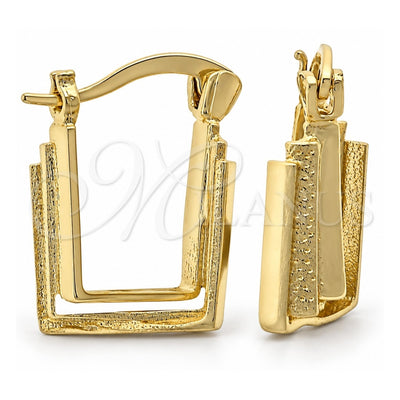 Oro Laminado Small Hoop, Gold Filled Style Matte Finish, Golden Finish, 5.146.031.2