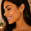 Oro Laminado Stud Earring, Gold Filled Style Love Knot Design, Polished, Golden Finish, 02.63.2379